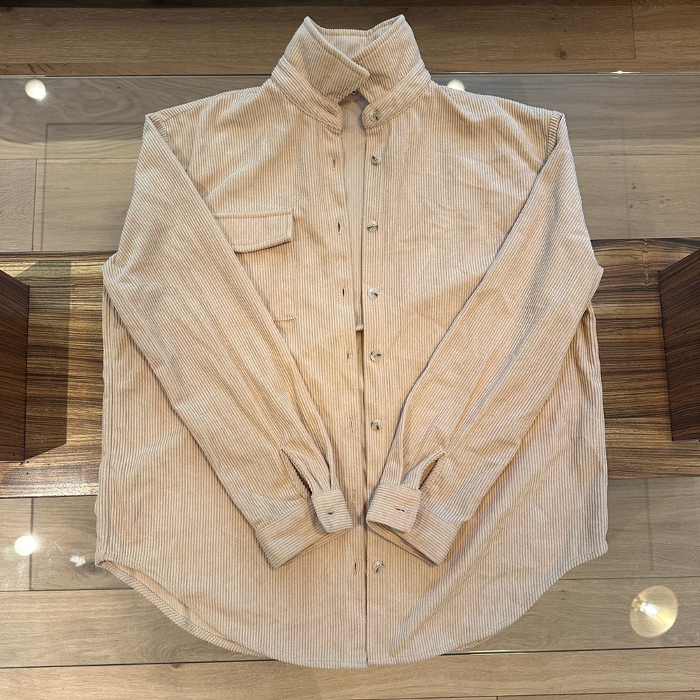 Beige Flannel Shirt